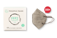 FFP2 NR Μάσκα Υψηλής Προστασίας Χωρίς Βαλβίδα, Γκρι χρώματος, κατάλληλη για προφύλαξη από σταγονίδια και σωματίδια την περίοδο της πανδημίας